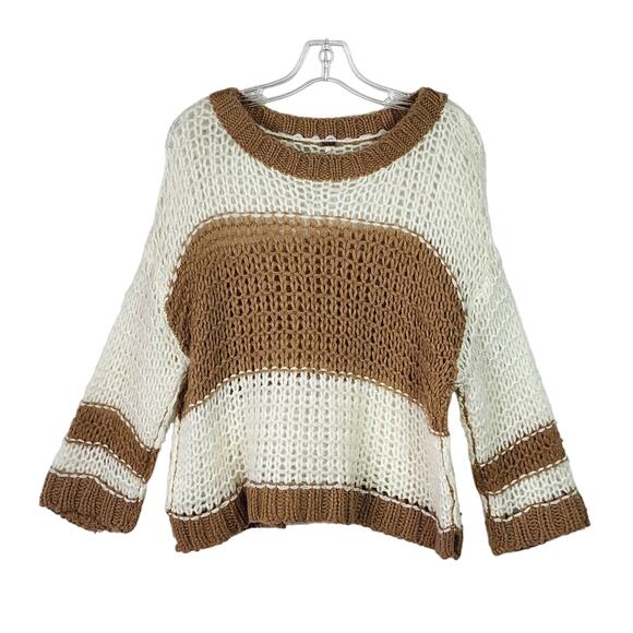 Urban Outfitters Chunky Color-Block Open Knit Sweater XS - Picture 4 of 16